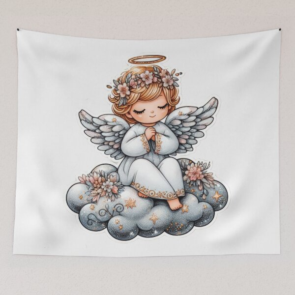 Item preview, cute angel Easter cute sticker designed and sold by Expressions-Sel.