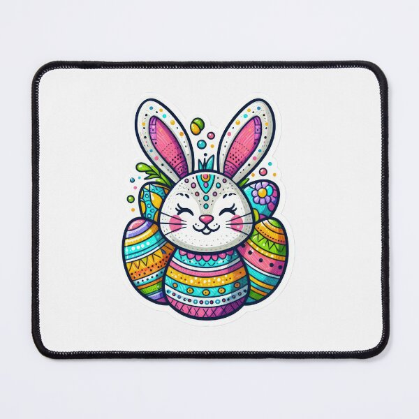 Item preview, rabbit with easter eggs Easter cute sticker designed and sold by Expressions-Sel.