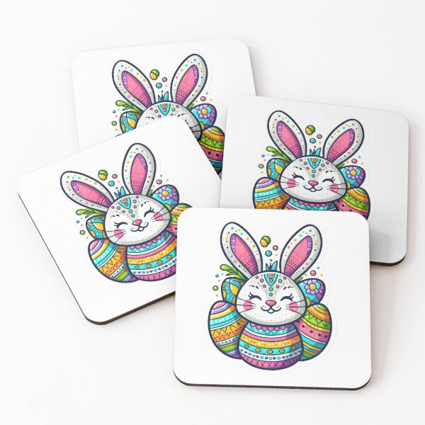 Item preview, rabbit with easter eggs Easter cute sticker designed and sold by Expressions-Sel.