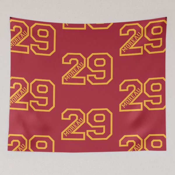 Item preview, Jean Moreau Exy Trojens Jersey Number designed and sold by FoxyOatmeal.