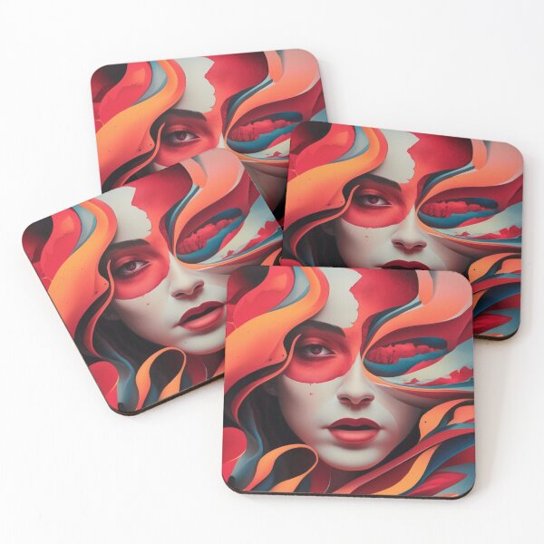 Item preview, "Crimson Reverie: A Cinematic Watercolor by Paola Salomé" designed and sold by DesignEpic22.