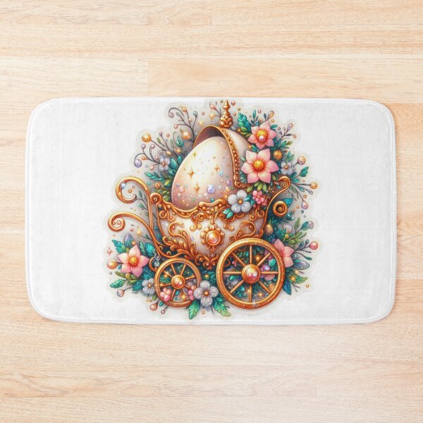 Item preview, golden carriage with egg Easter cute sticker designed and sold by Expressions-Sel.