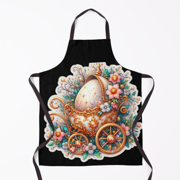 Item preview, golden carriage with egg Easter cute sticker designed and sold by Expressions-Sel.