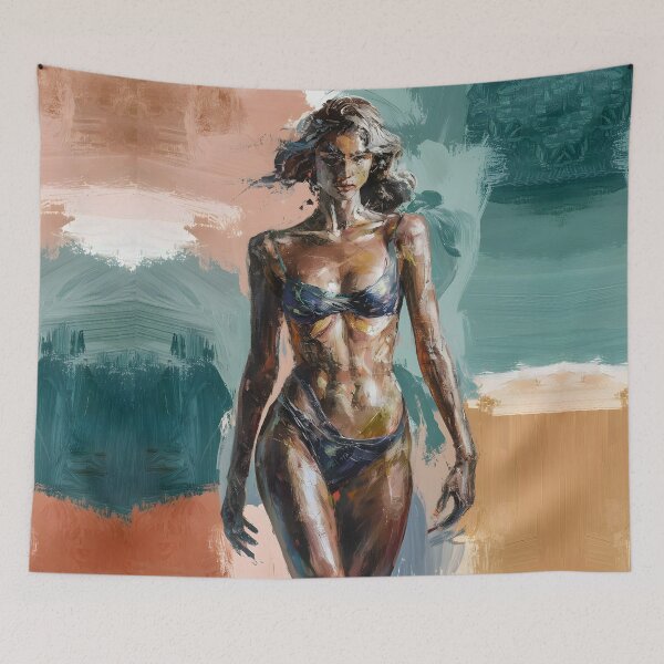 Item preview, Expressive Abstract Art: Bold Brushstrokes of Female Figures designed and sold by MarinaFila.