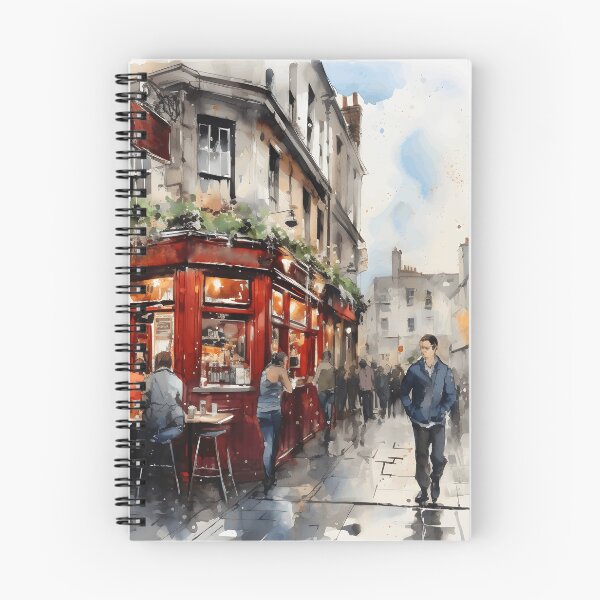 Item preview, Dublin irish pub, watercolor painting, city landscape, Dublin souvenir, Dublin cityscape, Ireland travel, Irish street designed and sold by SpettacolArte.