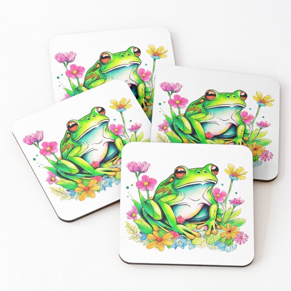 Item preview, Spring in Bloom: The Joyful Frog designed and sold by Aurorartsprint.