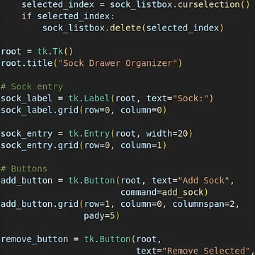 Aperçu de l'œuvre Code de programme Python sombre de CodingSocks