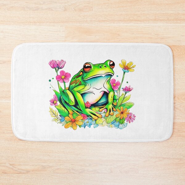 Item preview, Spring in Bloom: The Joyful Frog designed and sold by Aurorartsprint.
