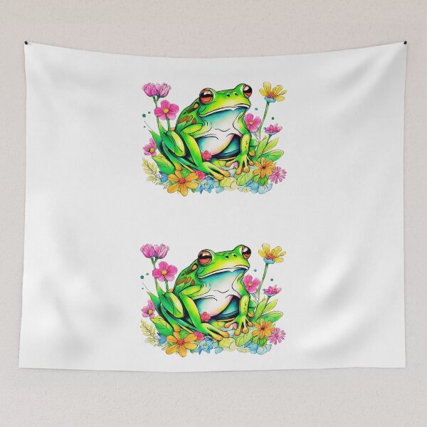 Item preview, Spring in Bloom: The Joyful Frog designed and sold by Aurorartsprint.