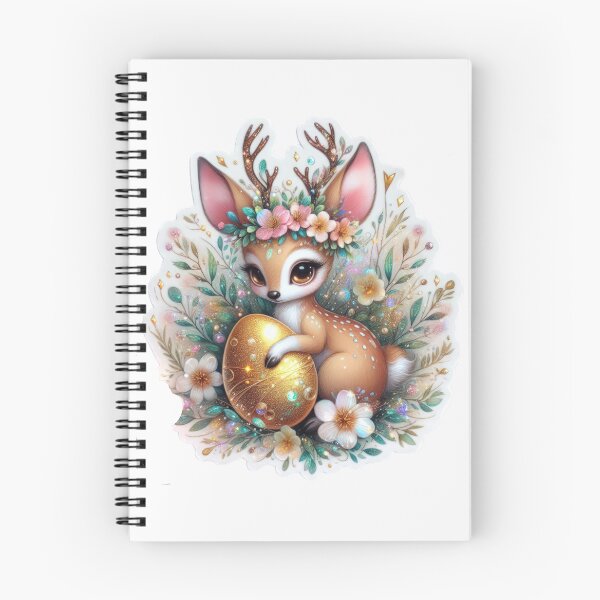 Item preview, doe with easter egg Easter cute sticker designed and sold by Expressions-Sel.