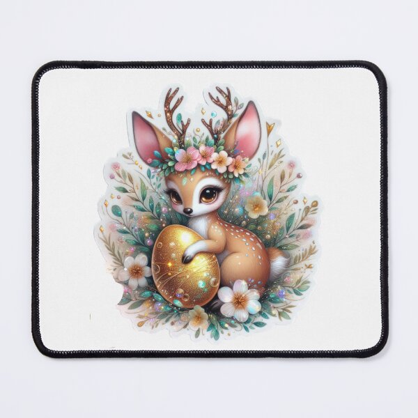 Item preview, doe with easter egg Easter cute sticker designed and sold by Expressions-Sel.