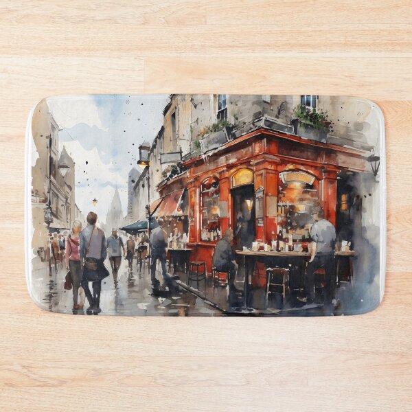 Item preview, Dublin street, watercolor painting, city landscape, Dublin souvenir, Dublin cityscape, Ireland travel, Irish pub designed and sold by SpettacolArte.