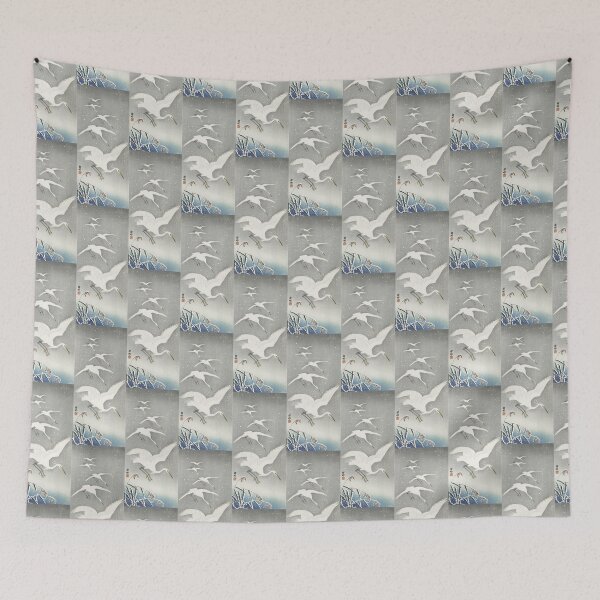 Item preview, Descending egrets in snow, Ohara Koson designed and sold by TeeARTHY.