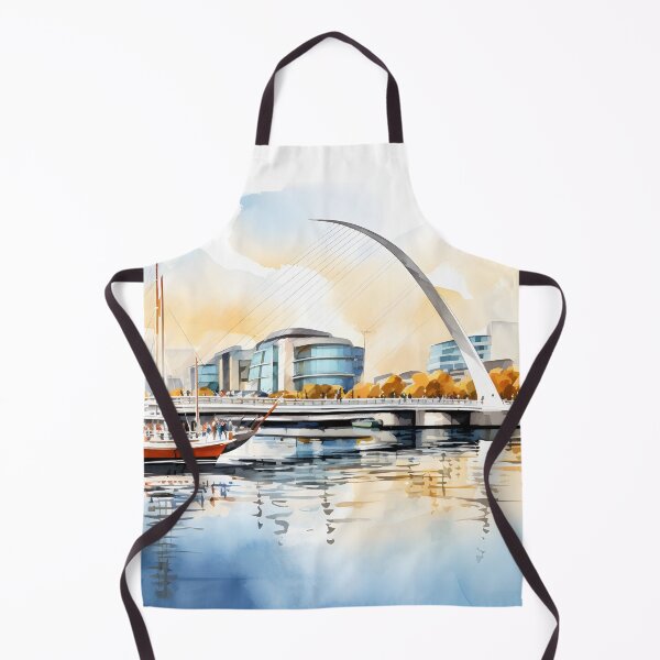 Item preview, Dublin Beckett bridge, watercolor painting, city landscape, Dublin souvenir, Dublin cityscape, Ireland travel designed and sold by SpettacolArte.