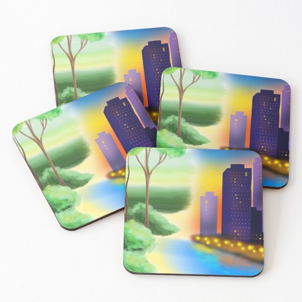 Item preview, city and nature day and night designed and sold by SheepTigerArt.