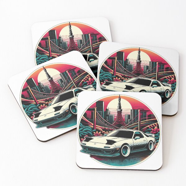 Item preview, A round logo of a Mazda rx7 Driving in Tokyo designed and sold by starter45.