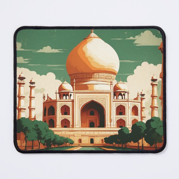 Aperçu de l'œuvre Agra Inde Tourisme Voyage Vintage créée et vendue par TravelersGems.