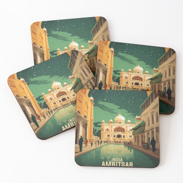 Item preview, Amritsar India Starry Night Vintage Travel Tourism  designed and sold by TravelersGems.
