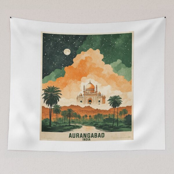 Artikelvorschau, Aurangabad Indien Sternennacht Vintage Reisetourismus entworfen und verkauft von TravelersGems.