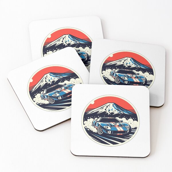 Item preview, A round logo of a Ford GT40 Drifting in Mont Fuji designed and sold by starter45.