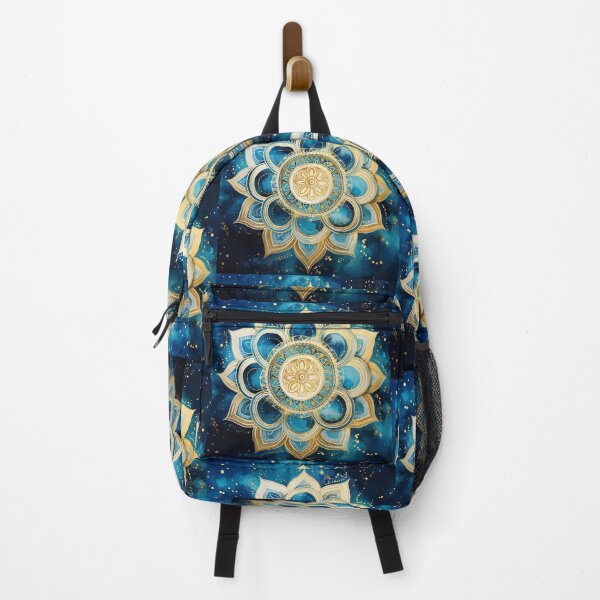 Item preview, Teal Blue and Gold Mandala designed and sold by darkskydelights.