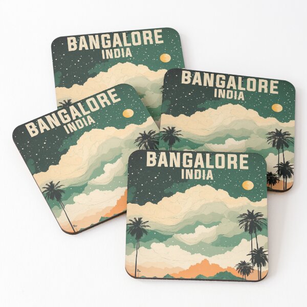 Item preview, Bangalore India Starry Night Vintage Travel Tourism designed and sold by TravelersGems.