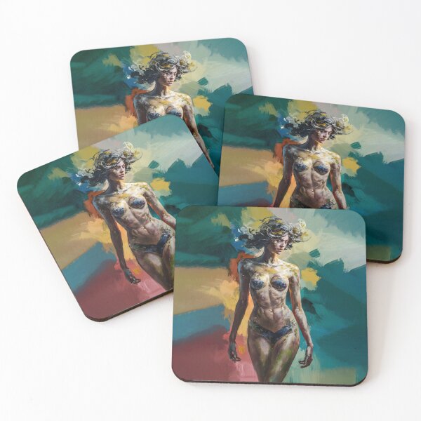 Item preview, Expressive Abstract Art: Bold Brushstrokes of Female Figures designed and sold by MarinaFila.