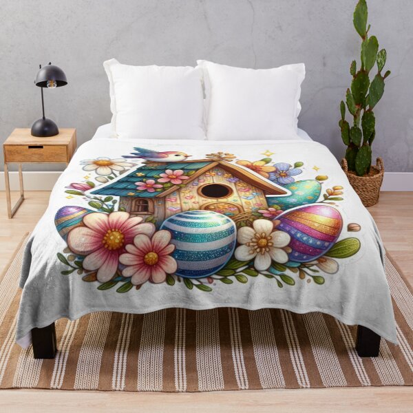 Item preview, colorful birdhousel Easter cute sticker designed and sold by Expressions-Sel.