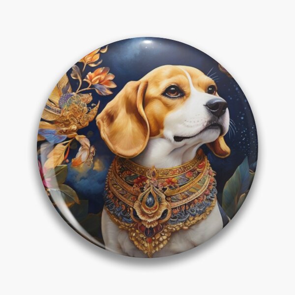 Item preview, Golden Blossom Beagle designed and sold by NeatThingLover.