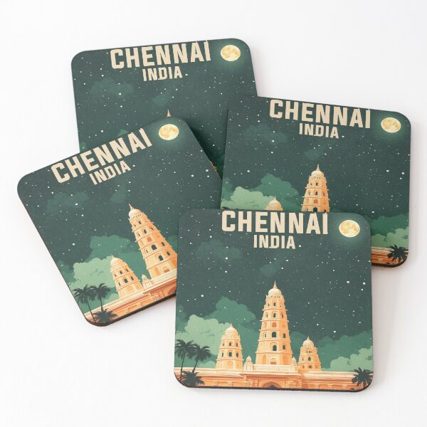 Artikelvorschau, Chennai Indien Sternennacht Vintage Reisetourismus entworfen und verkauft von TravelersGems.