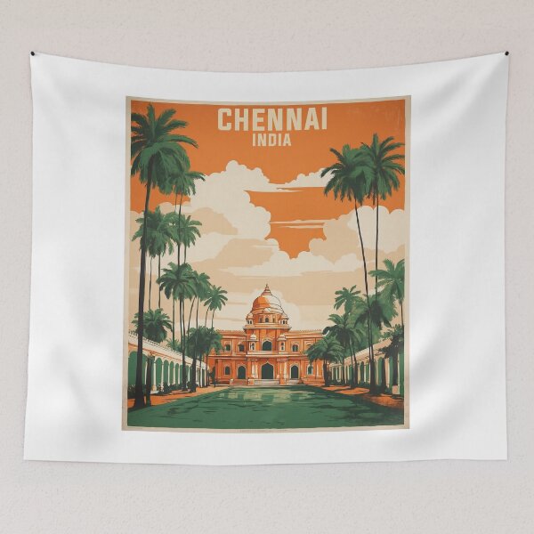 Item preview, Chennai India Vintage Travel Tourism  designed and sold by TravelersGems.
