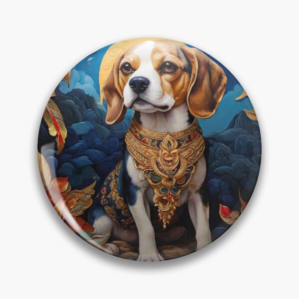 Item preview, Golden Floral Beagle designed and sold by NeatThingLover.