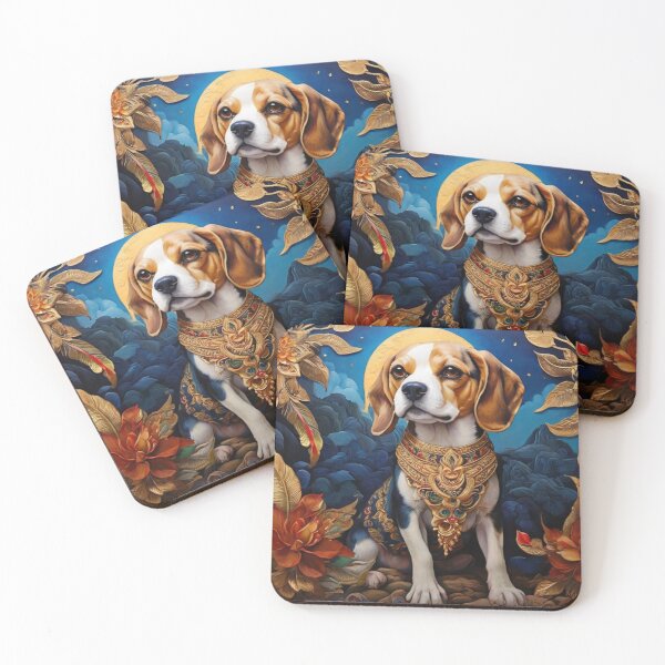Item preview, Golden Floral Beagle designed and sold by NeatThingLover.