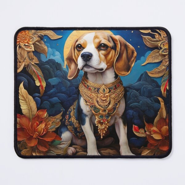 Item preview, Golden Floral Beagle designed and sold by NeatThingLover.