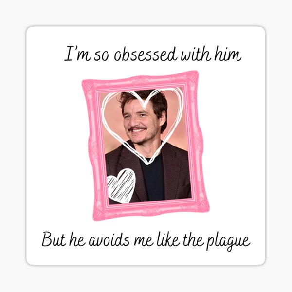 Item preview, Pedro Pascal Version of I Can Do It With a Broken Heart Lyric Stricker designed and sold by BashBoxBoutique.