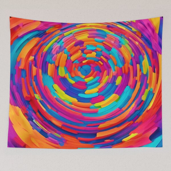 Item preview, Vibrant Volumetric Abstract Art designed and sold by Health And Fitness Posts e-Store.
