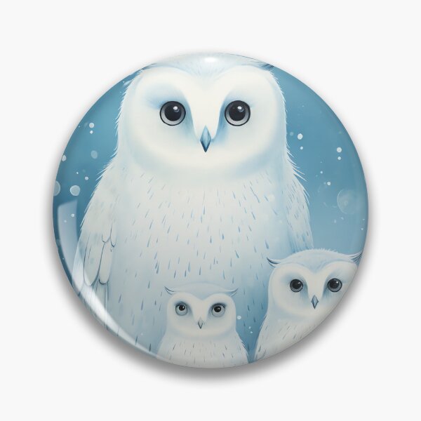 Item preview, Cute Snowy Owl Family Print, Winter Wall Art designed and sold by madtoyman.