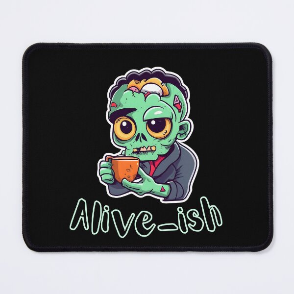 Item preview, Alive-ish Coffee Zombie. Funny office zombie drinkig coffee designed and sold by slicksquid.