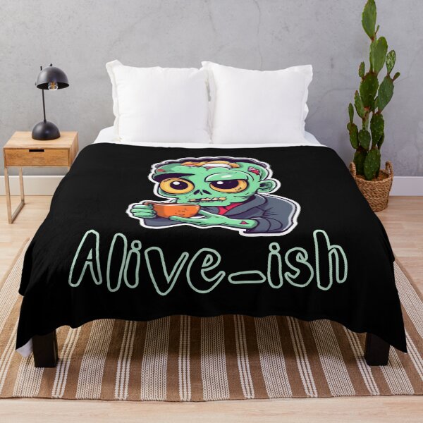 Item preview, Alive-ish Coffee Zombie. Funny office zombie drinkig coffee designed and sold by slicksquid.