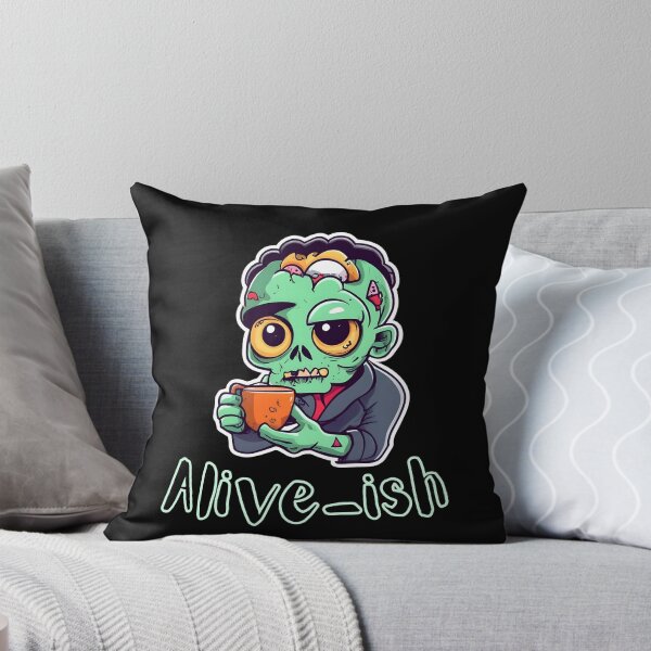 Item preview, Alive-ish Coffee Zombie. Funny office zombie drinkig coffee designed and sold by slicksquid.