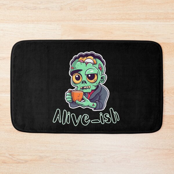 Item preview, Alive-ish Coffee Zombie. Funny office zombie drinkig coffee designed and sold by slicksquid.