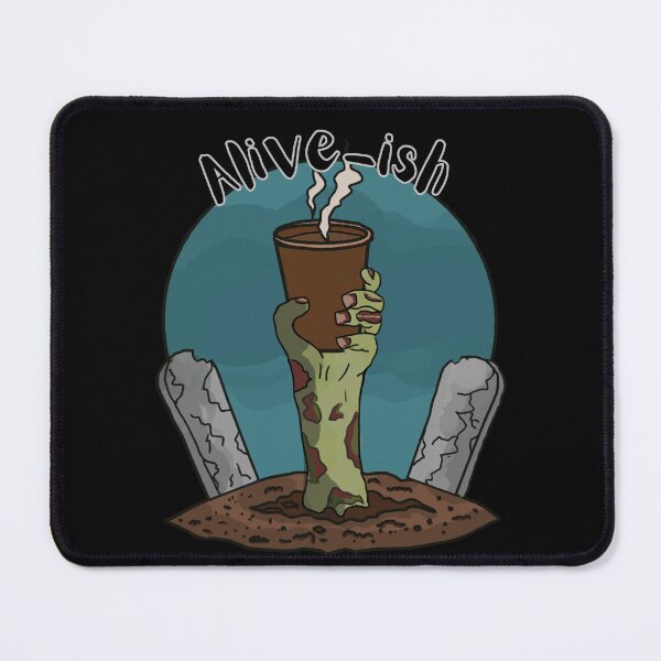 Item preview, Alive-ish Coffee Zombie. Funny office zombie drinkig coffee designed and sold by slicksquid.