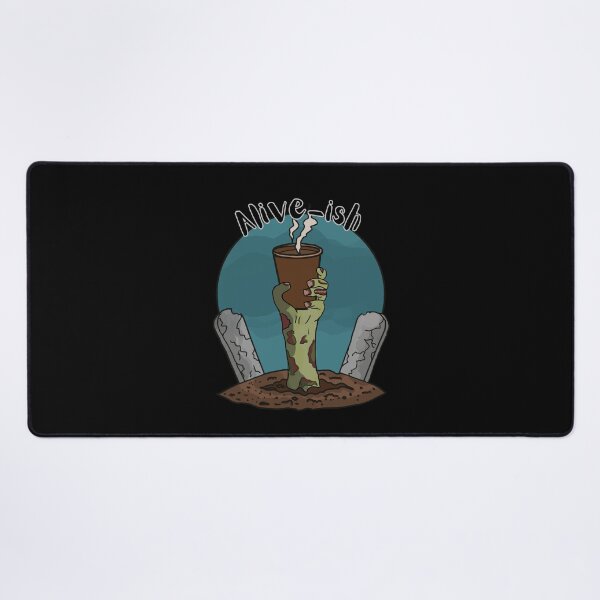Item preview, Alive-ish Coffee Zombie. Funny office zombie drinkig coffee designed and sold by slicksquid.