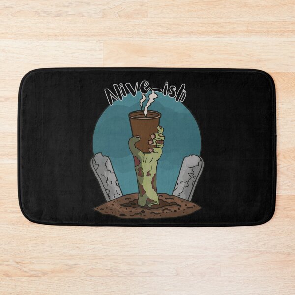 Item preview, Alive-ish Coffee Zombie. Funny office zombie drinkig coffee designed and sold by slicksquid.