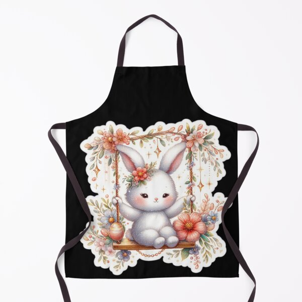 Item preview, bunny on a swing Easter cute sticker designed and sold by Expressions-Sel.