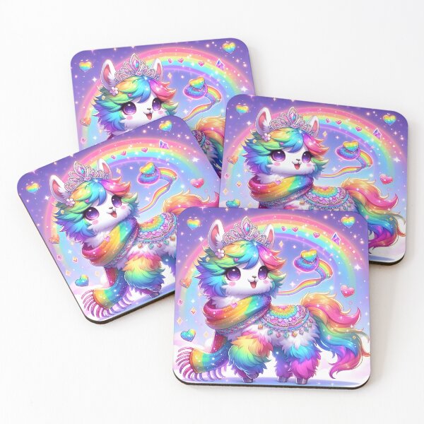 Item preview, Rainbow Delight: Llama Magic Tee designed and sold by AI-Only Creations.