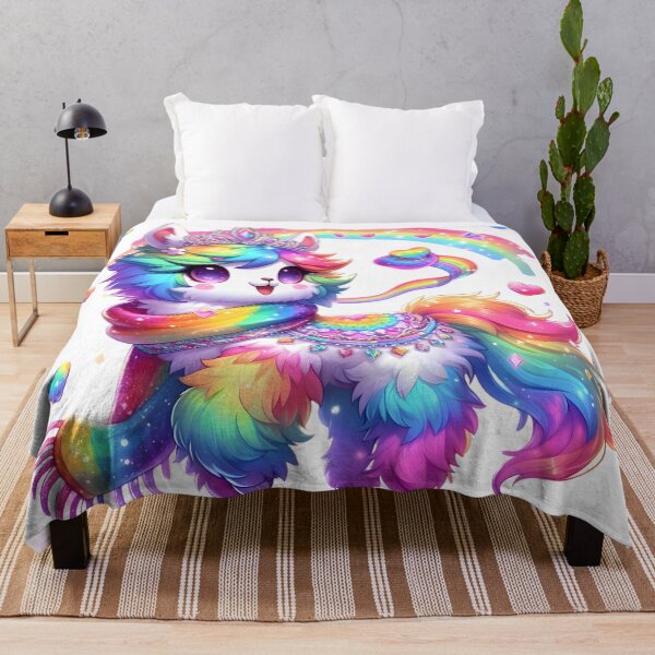 Item preview, Rainbow Delight: Llama Magic Tee designed and sold by AI-Only Creations.