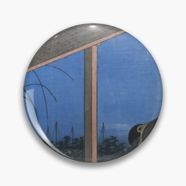 Item preview, Moonlight View of Tsukuda with Lady on a Balcony, from the series Fashionable Genji | Utagawa Hiroshige designed and sold by TeeARTHY.