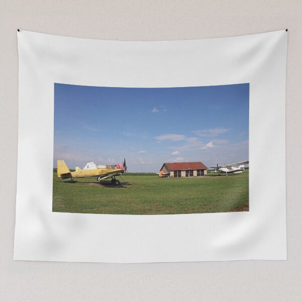 Item preview, old crop duster airplanes on land airfield  designed and sold by goceris.