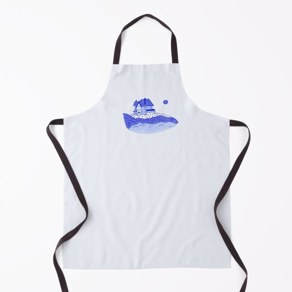Item preview, Waterfront house blue monochromatic landscape , rhode island  designed and sold by rizdrawings.